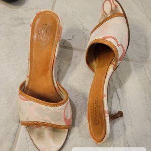 COACH kitten heeled sandal